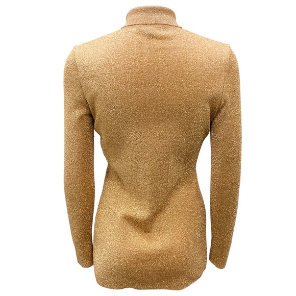 GUCCI GOLD METALLIC LUREX KNIT TOP - Picture 3 of 4